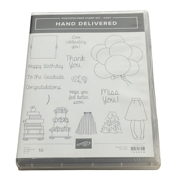 Stampin' Up! Office Stampin Up Hand Delivered Photopolymer Stamp Set Model 52528 Birthday